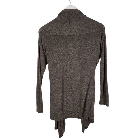 VINCE. Sweater Womens Small Brown Tie Front Cashmere Blend Draped Cardigan Shirt - Picture 3 of 9